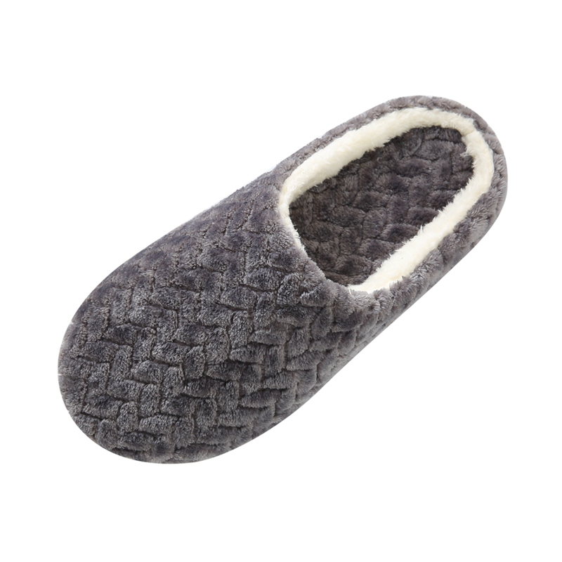 Womens Memory Foam Soft Slippers Anti-slip House Men Cotton Winter Warm Shoes